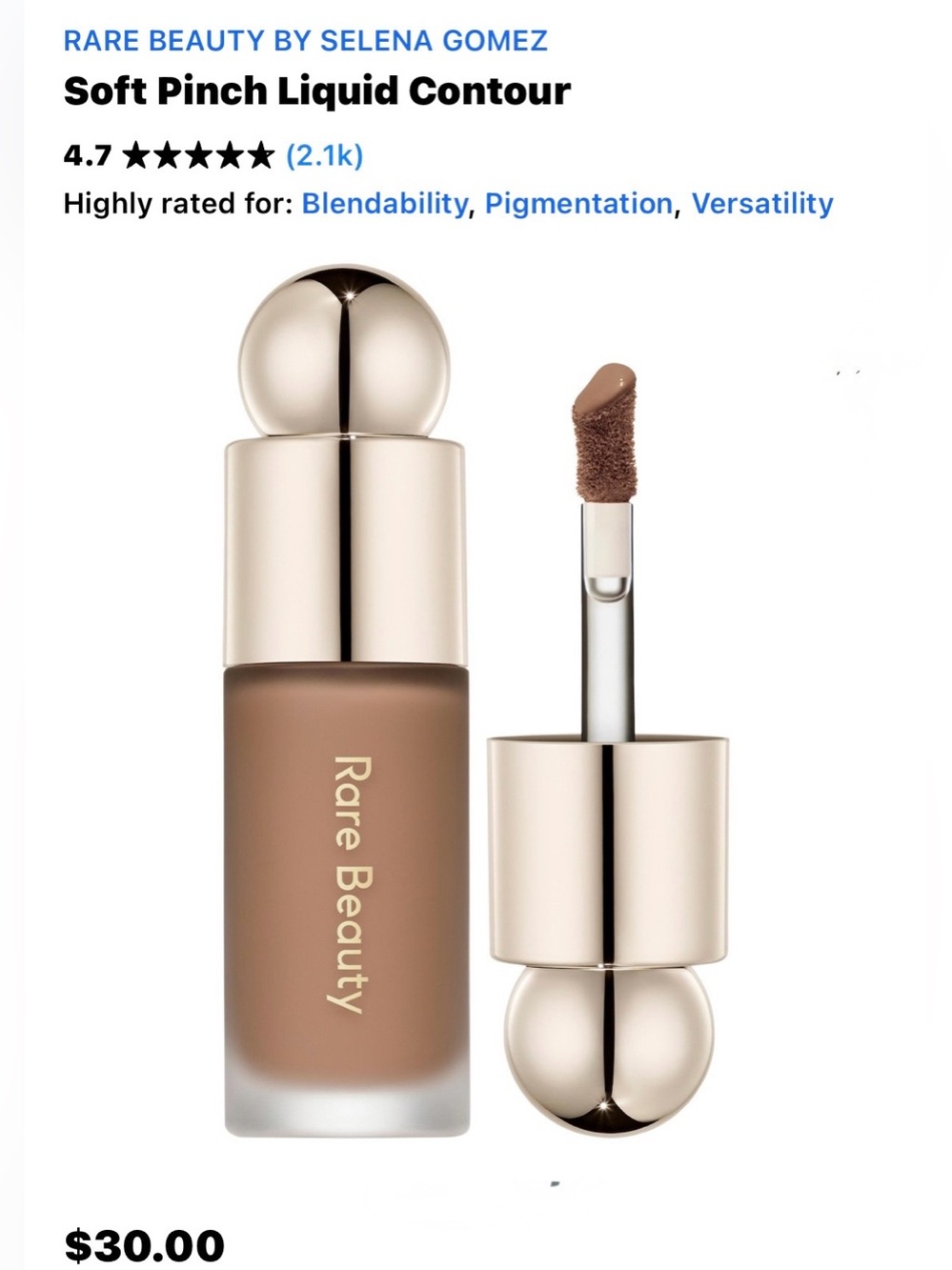 Rare Beauty Soft Pinch Liquid Contour — color: Solace-bnib